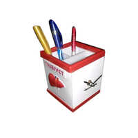 Plastic Pen Stand - High-density Plastic, Customized Sizes, Various Colors | Cubical Shape, Designer Clock, Good Balance For Commercial Use