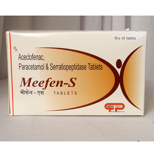 Aceclofenac 100mg and Paracetamol 325mg and Serra 15mg Tablet