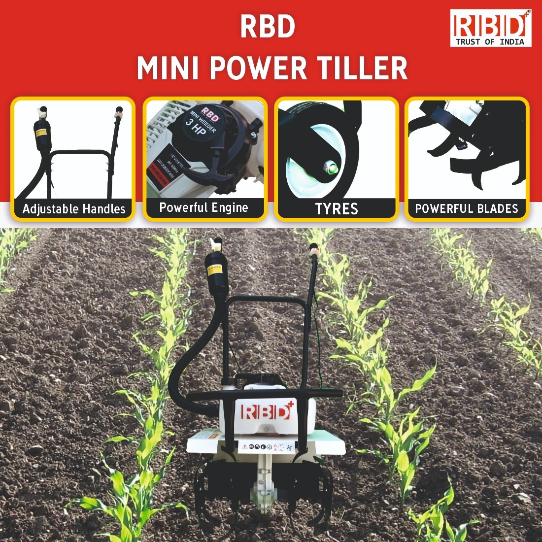 RBD 3HP MINI TILLER