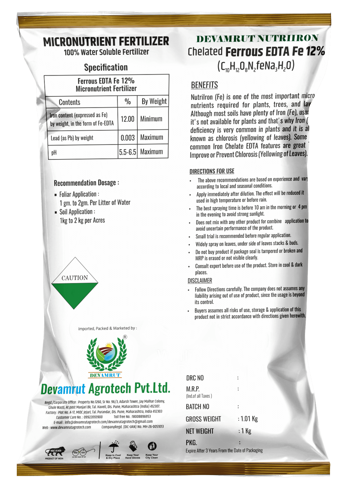 Devamrut Nutriiron - Ferrous Edta 12%