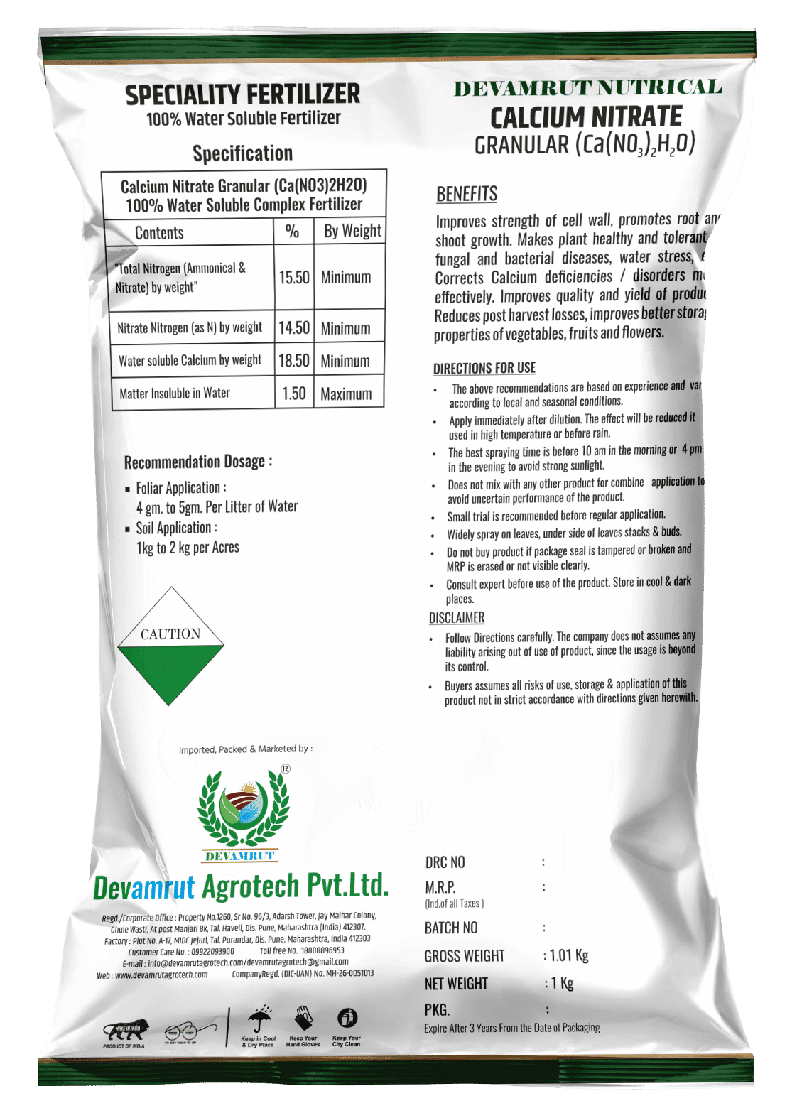 Devamrut Nutrical - Calcium Nitrate