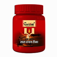 Chandan Tika 40 Ml Red - Pure Sandalwood & Saffron Paste | Relaxing Fragrance, Soothing Forehead Application For Rituals & Prayers