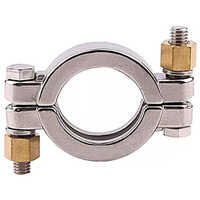 Ss Pipe Holder Hanger Clamp - Metal, Various Sizes Available | Silver Finish, Industrial Use