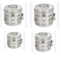 Hospital Dressing Drums - Stainless Steel