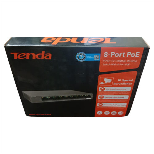 Black Tenda 8 Port Poe Switch