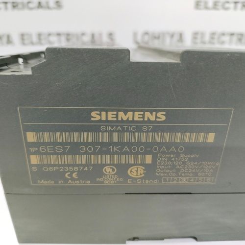 SIEMENS SIMATIC S7-300 6ES7307-1KA00-0AA0 POWER SUPPLY