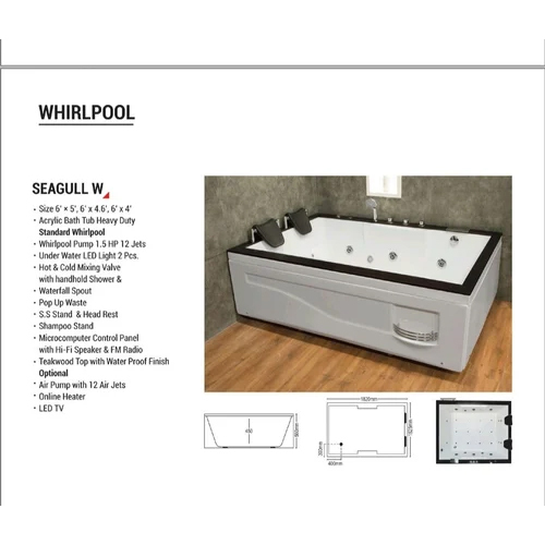 Spa Bathtubs - Color: White