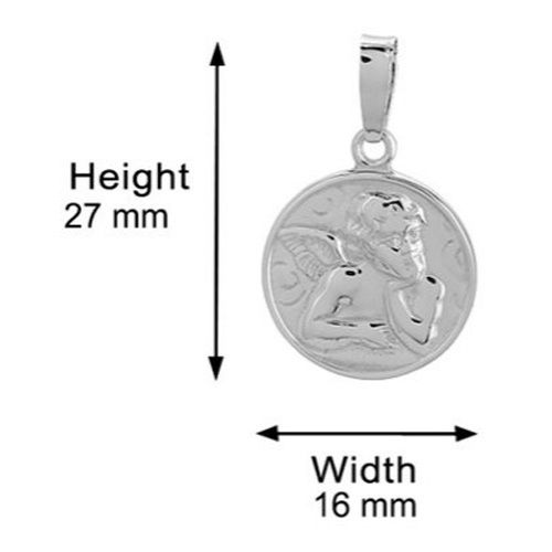 Saint Raphael Medal Silver Pendant Necklace