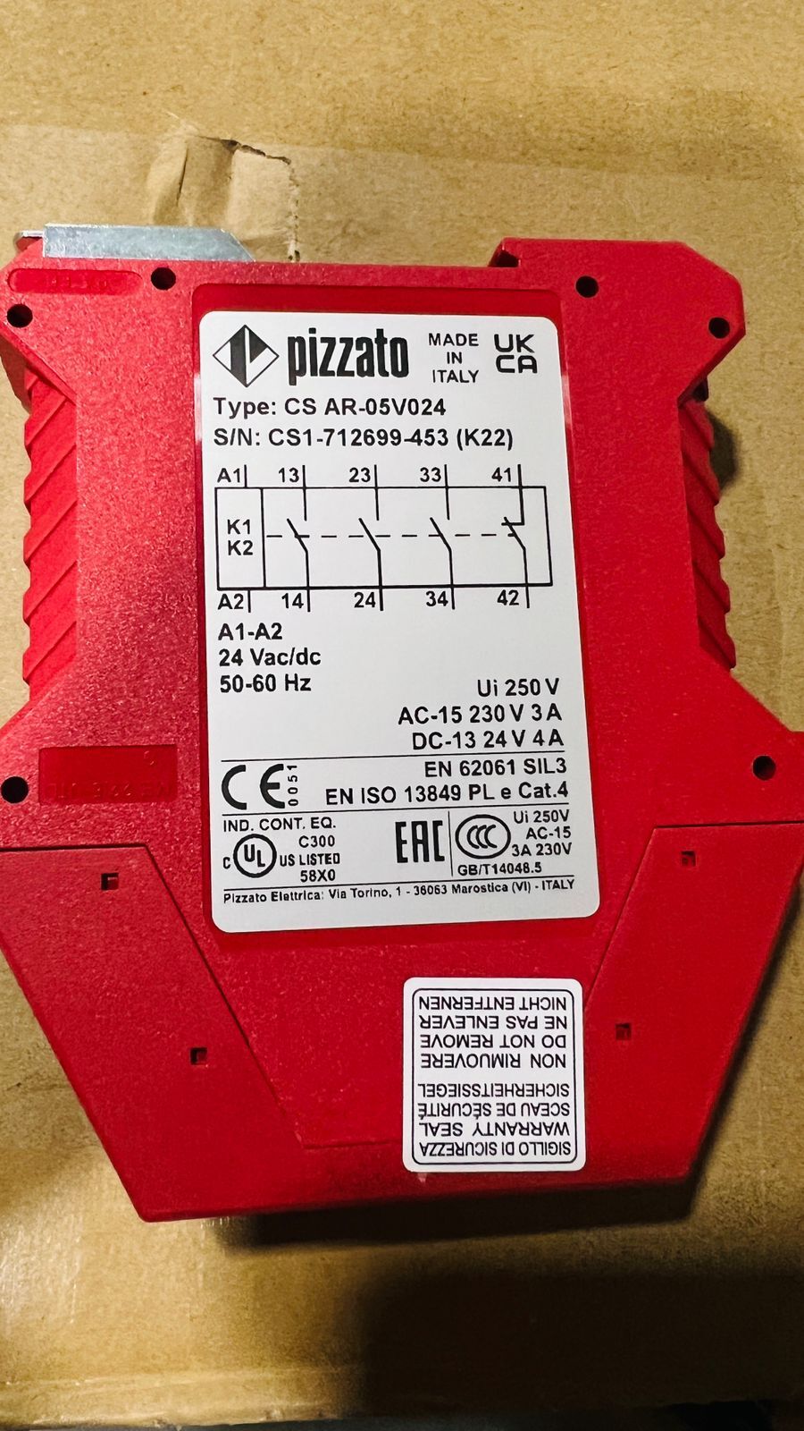 SAFETY RELAY PIZZATO