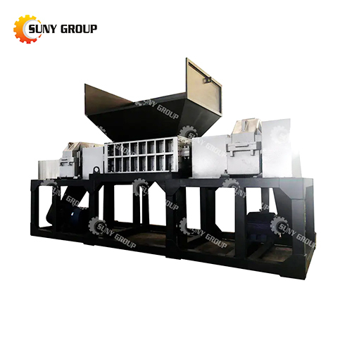 Double Shaft Shredder Waste Tire Recycling Machine