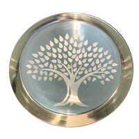Laser Tree Design Serving Tray - Color: As Per Availability