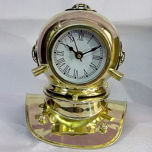 Brass Divers Helmet Clock