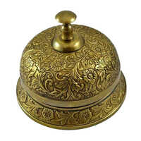 Brass Engraved Counter Bell - Customizable Size, Elegant Design In Various Colors | Indoor & Outdoor Use, Intricate Detailing