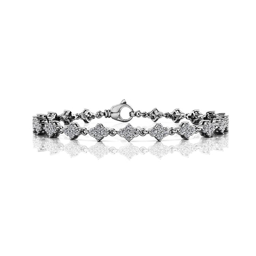 Flower Cluster Diamond Tennis Bracelet Diamond Carat Weight 1.752.75