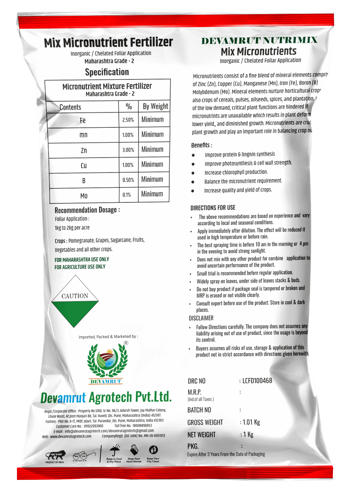 Devamrut Nutrimix-Mix Micronutrients Grade-2