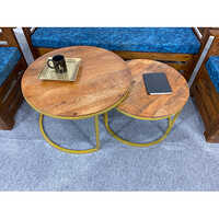 Wood Nested Coffee Table - Set of 2