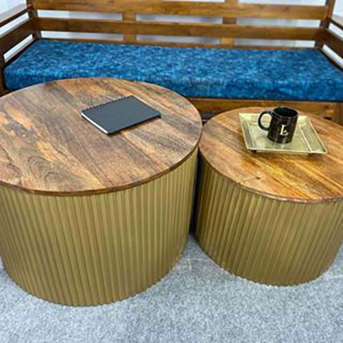 Cork Wooden Side Table