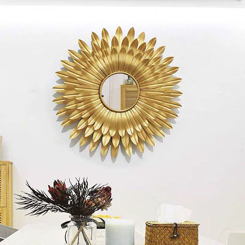 Metal Sunflower Wall Mirror