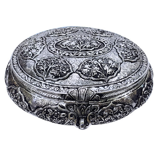 Vintage Silver Round Box