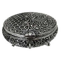 Metal Silver Plated Jewellery Box Design: Modern