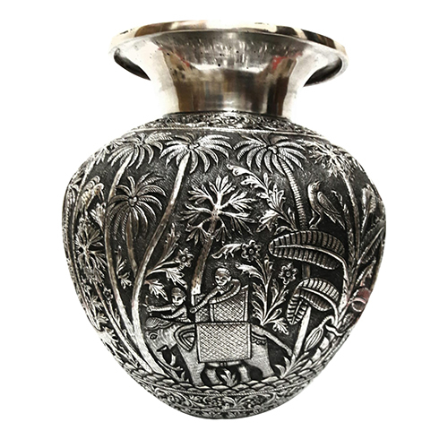 Antique Silver Flower pot