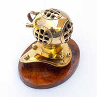 Copper diving helmet pen holder