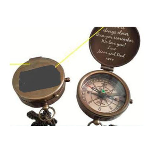 Custom Engraved Handmade Working Compass