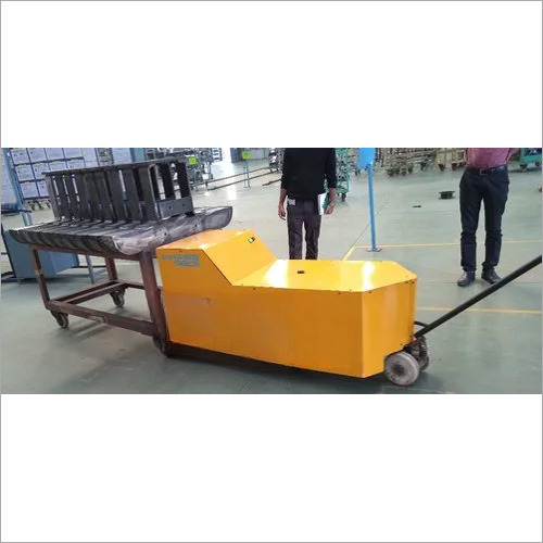 Battery Operated Trolley - Iron Construction, Industrial Use | Adjustable Handles, Built-In Brakes for Efficient Material Handling