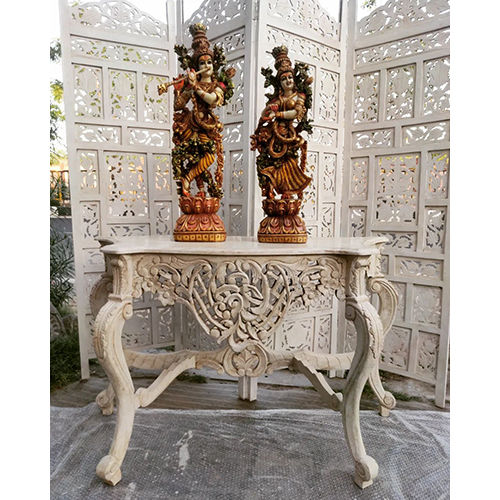 Hand Carved Console Table