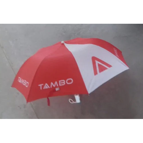 White And Red Promotional Folding Umbrella