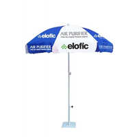 White And Blue Advertising Garden Umbrella