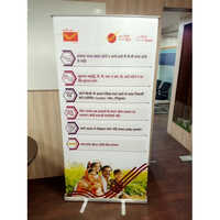 Roll Up Banner Stand - Aluminum, Durable Rectangle Design, Outdoor Suitable, Foldable Feature