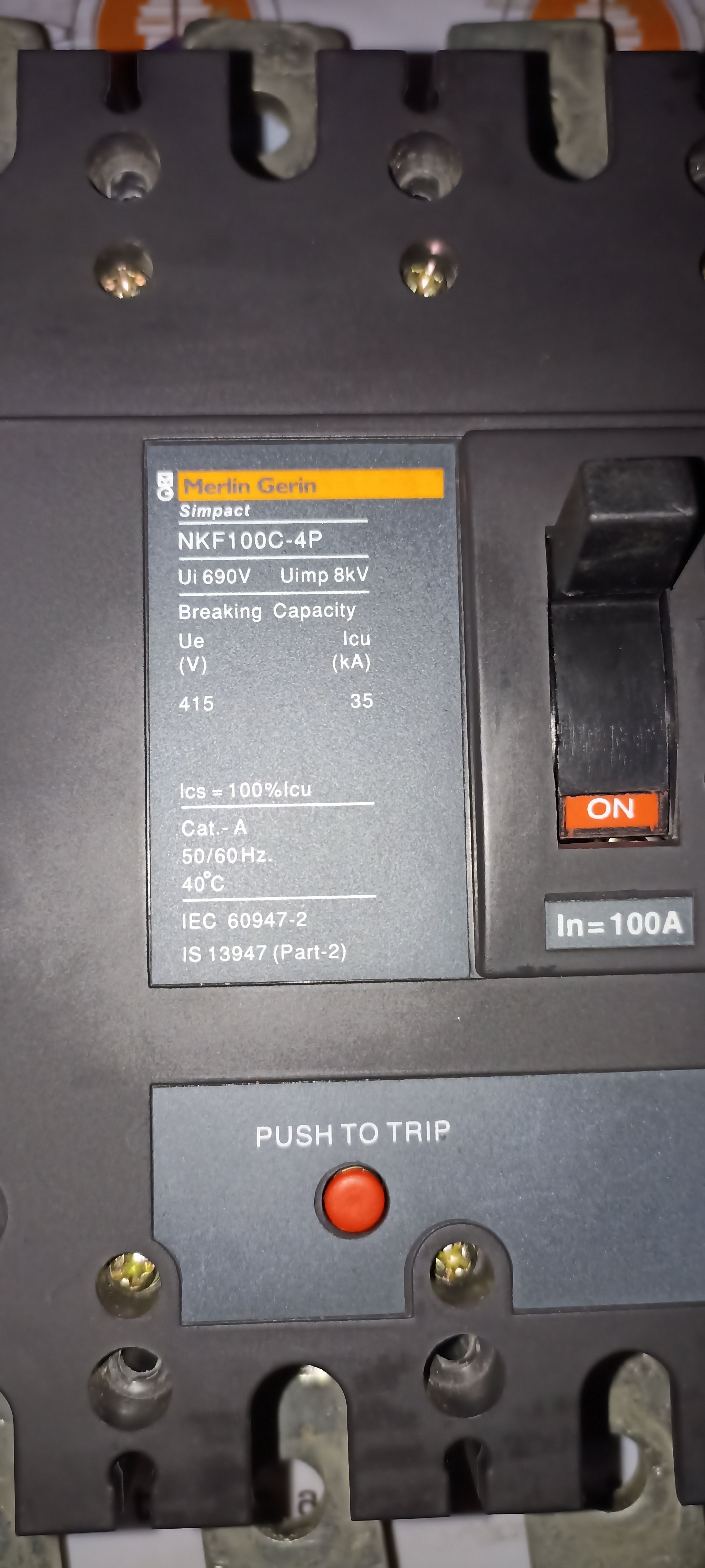 MERLIN GERIN (NKF100C-4P) 100A 4P MCCB