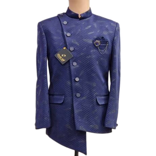 Dry Cleaning Neavy Blue Indo Western Blazer