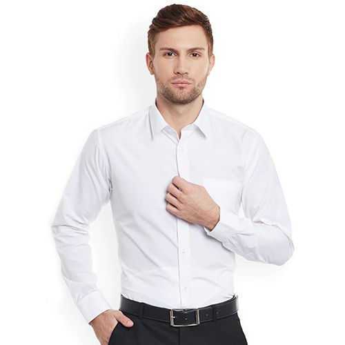 Washable White Plain Shirt