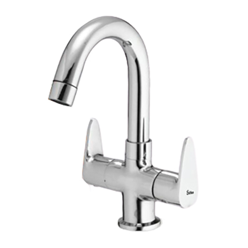 Silver Center Hole Basin Mixer