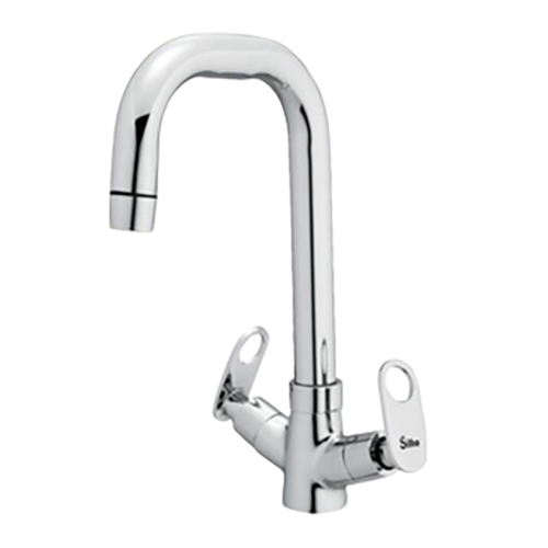 Silver Center Hole Basin Mixer