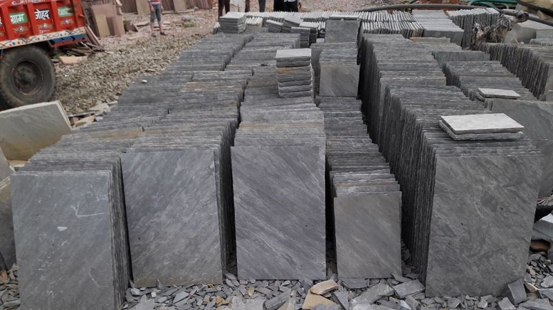 Sagar Black Sandstone Paving Slabs Tiles
