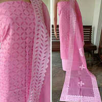 Ethnic Pink Cutwork Suit Material