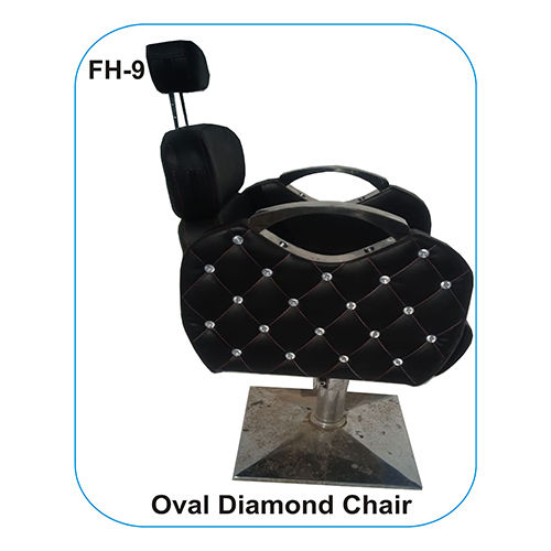 Black Oval Diamond Design Salon Chair