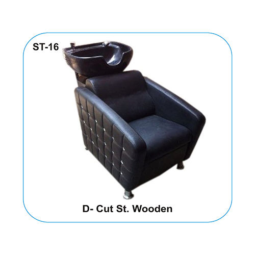 Black D Cut St Wooden Shampoo Chair