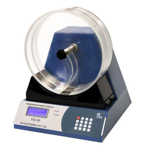 Microprocessor Friability Apparatus Usage: Measures The Tendency Of A Tablet To Chip Or Breakdown To Pieces When Held Under Mechanical Stresses