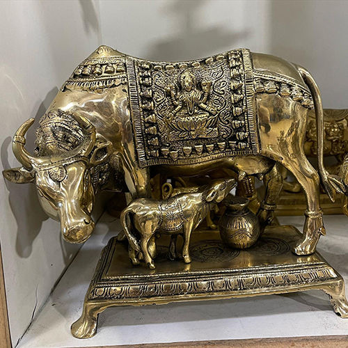 Brass Cow Statue