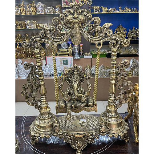 Swinging Ganesha Brass Murti