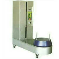 Luggage Wrapping Machine - Mild Steel, 220v Automatic | 1 Year Warranty, Silver Finish, Weighs 350 Kg