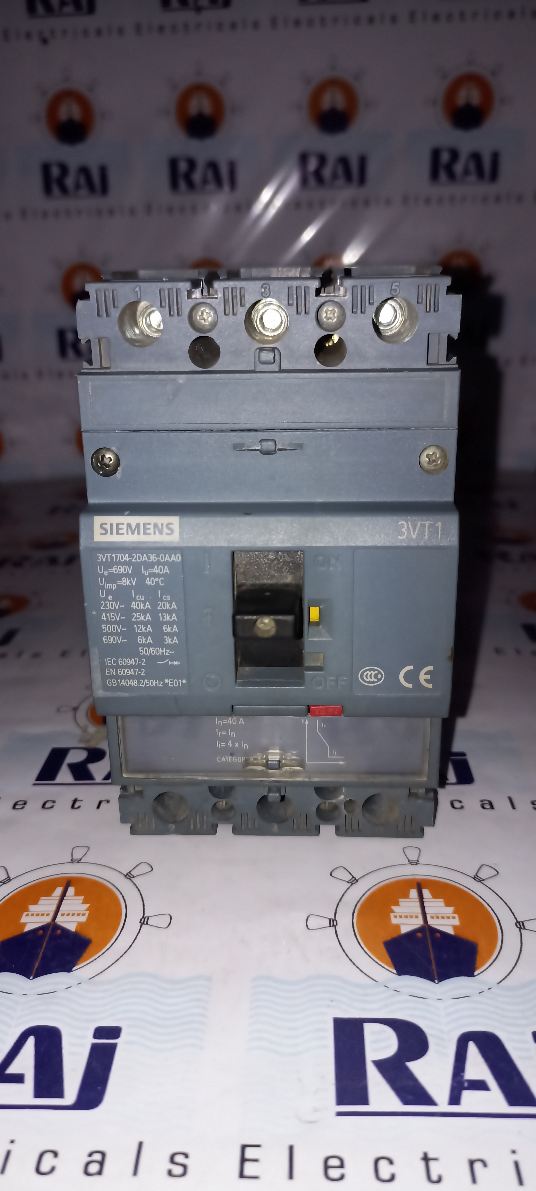 SIEMENS (3VT1) 40A 3P MCCB
