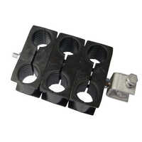 6 Way Feeder Clamp - Carbon Steel, Low Voltage , Black Connector And Jacket , Multi-mounting Capability For Telecommunications Applications