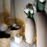Home Ceramic Bottle Vase - Color: As Per Availability