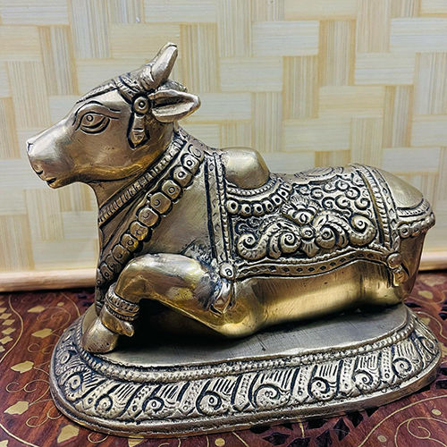 Brass Antique Nandi Statue