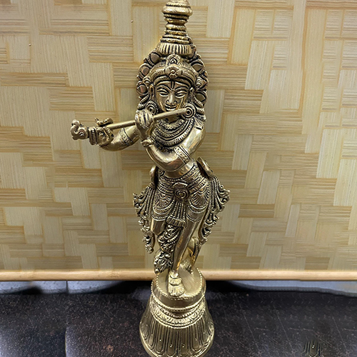 Antique Decorative Golden Brass Murti